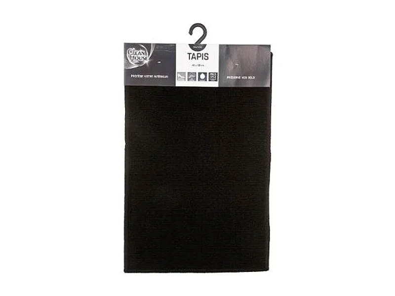 Tapis Uni Anti-dérapant "Protect" 40x60cm Noir