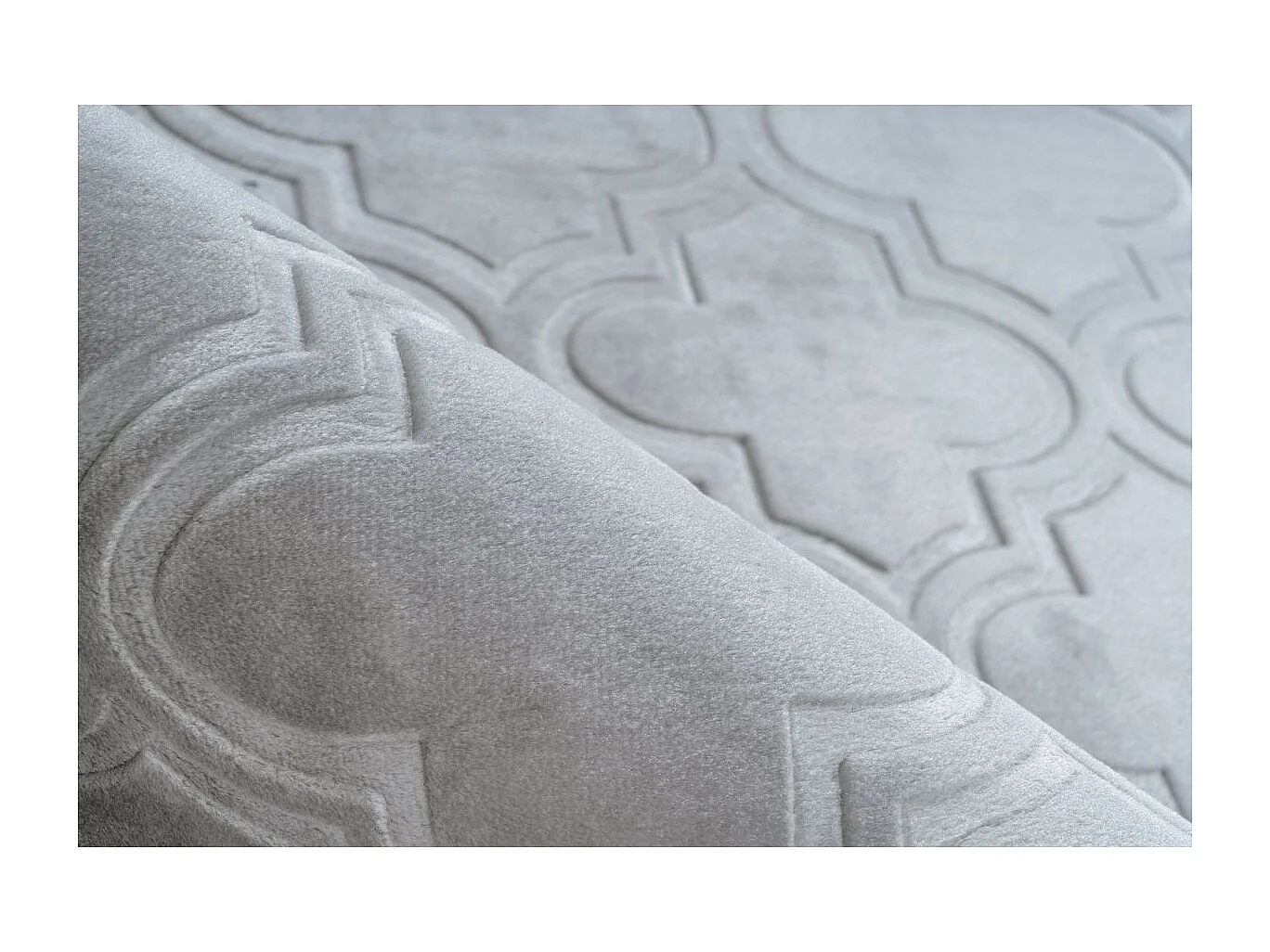 Tapis Vintage Fait Main "Monroe I" Gris Bleu 120 x 170 cm