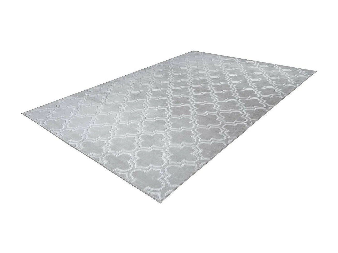 Tapis Vintage Fait Main "Monroe I" Gris Bleu 120 x 170 cm