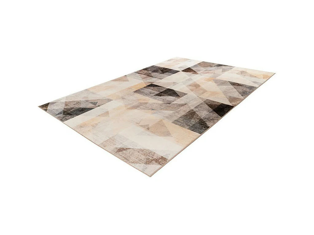 Tapis Tissé Vintage "Saphira" Gris & Beige 120 x 170 cm