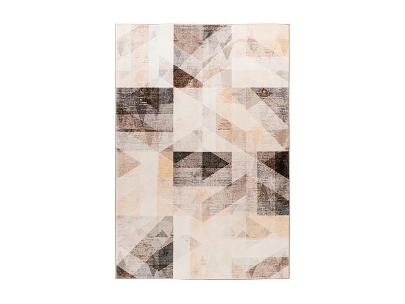 Tapis Tissé Vintage "Saphira" Gris & Beige 120 x 170 cm