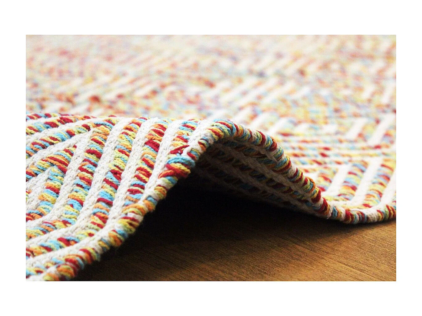 Tapis Géométrique Fait Main "Aperitif" Multicolore 120 x 170 cm