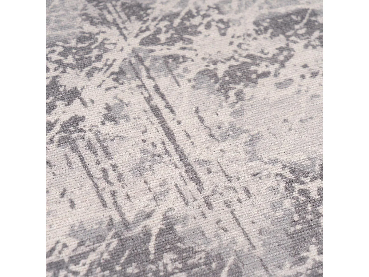 Tapis Tissé Doux Imprimé Vintage "Prayer" Gris 160 x 230 cm