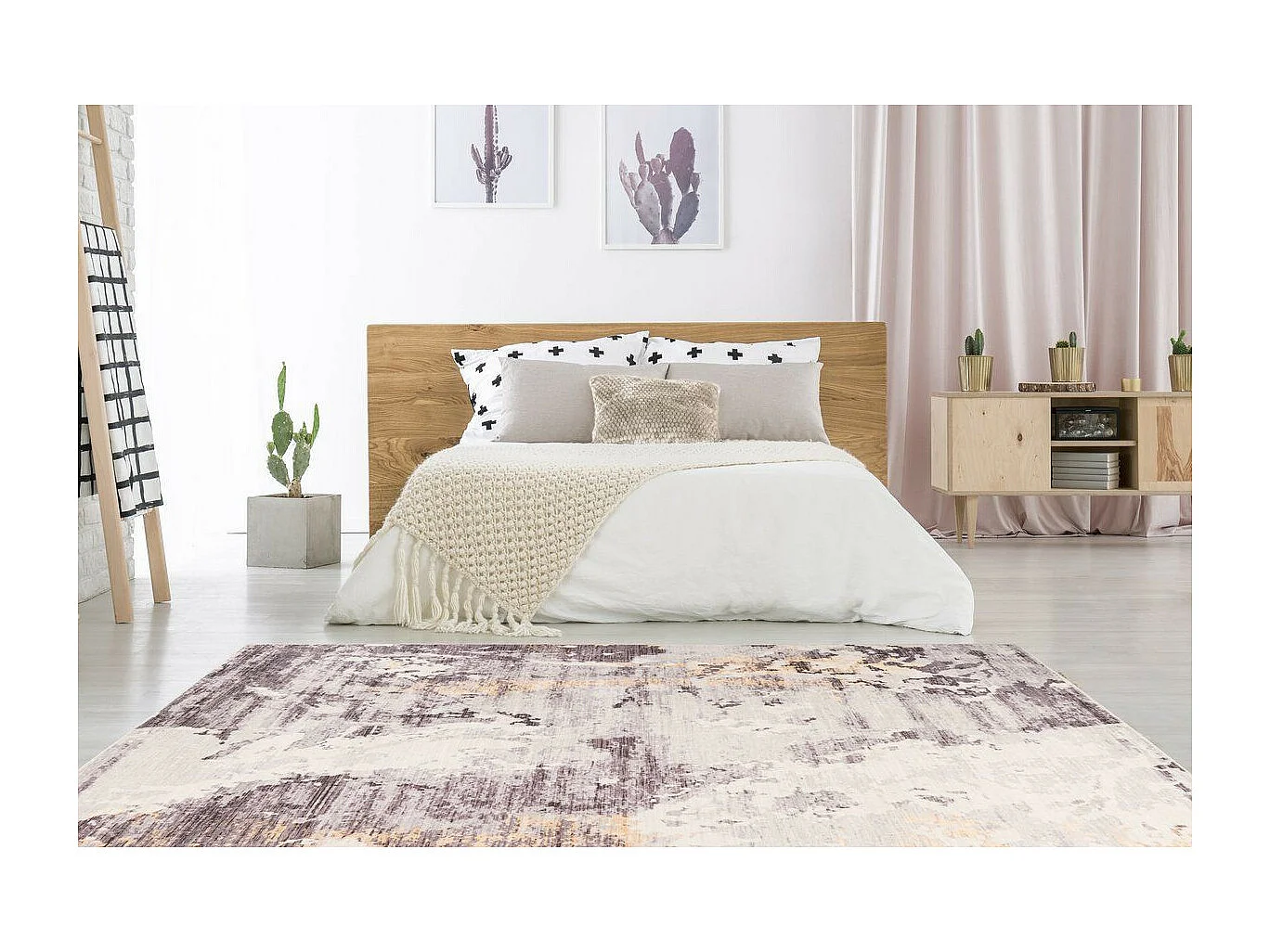 Tapis Rétro Tissé à la Main "Piedmont" Multicolore 160 x 230 cm