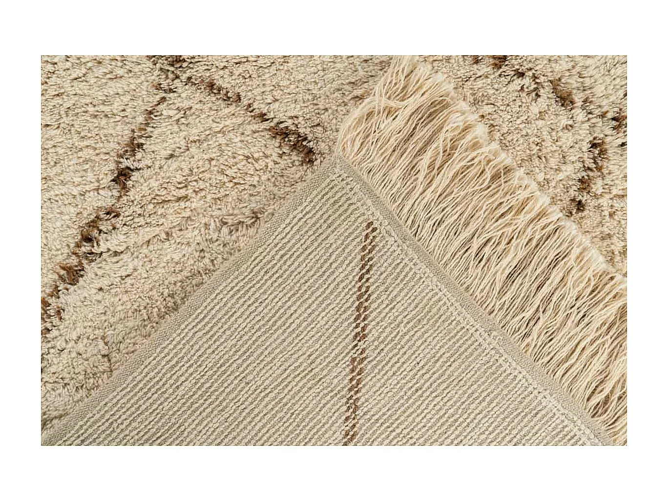 Tapis Tufté à la Main Ethnique "Mylen IV" Beige 120 x 170 cm
