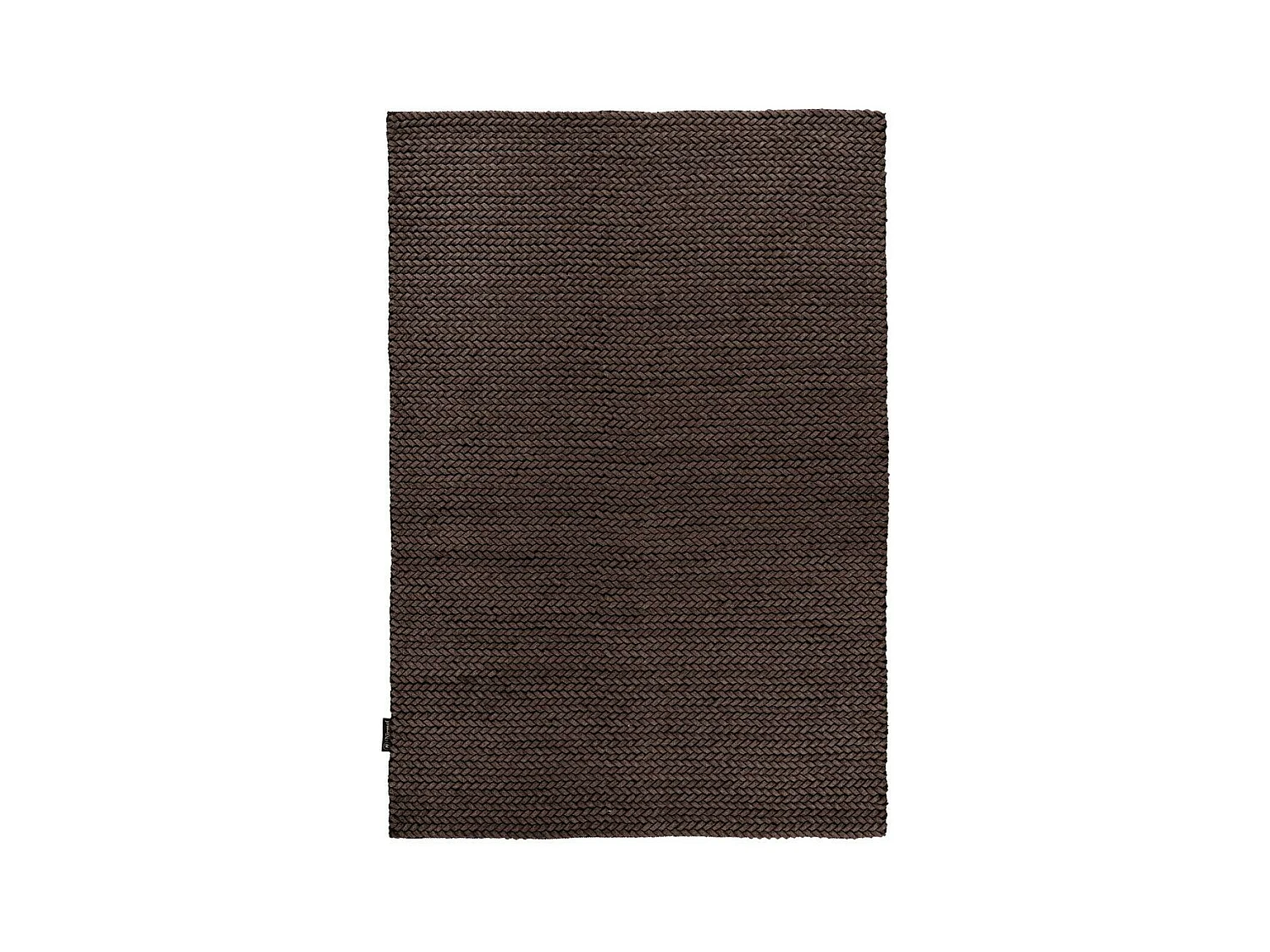 Tapis en Laine Tissé à la Main "Robbie" Marron 160 x 230 cm