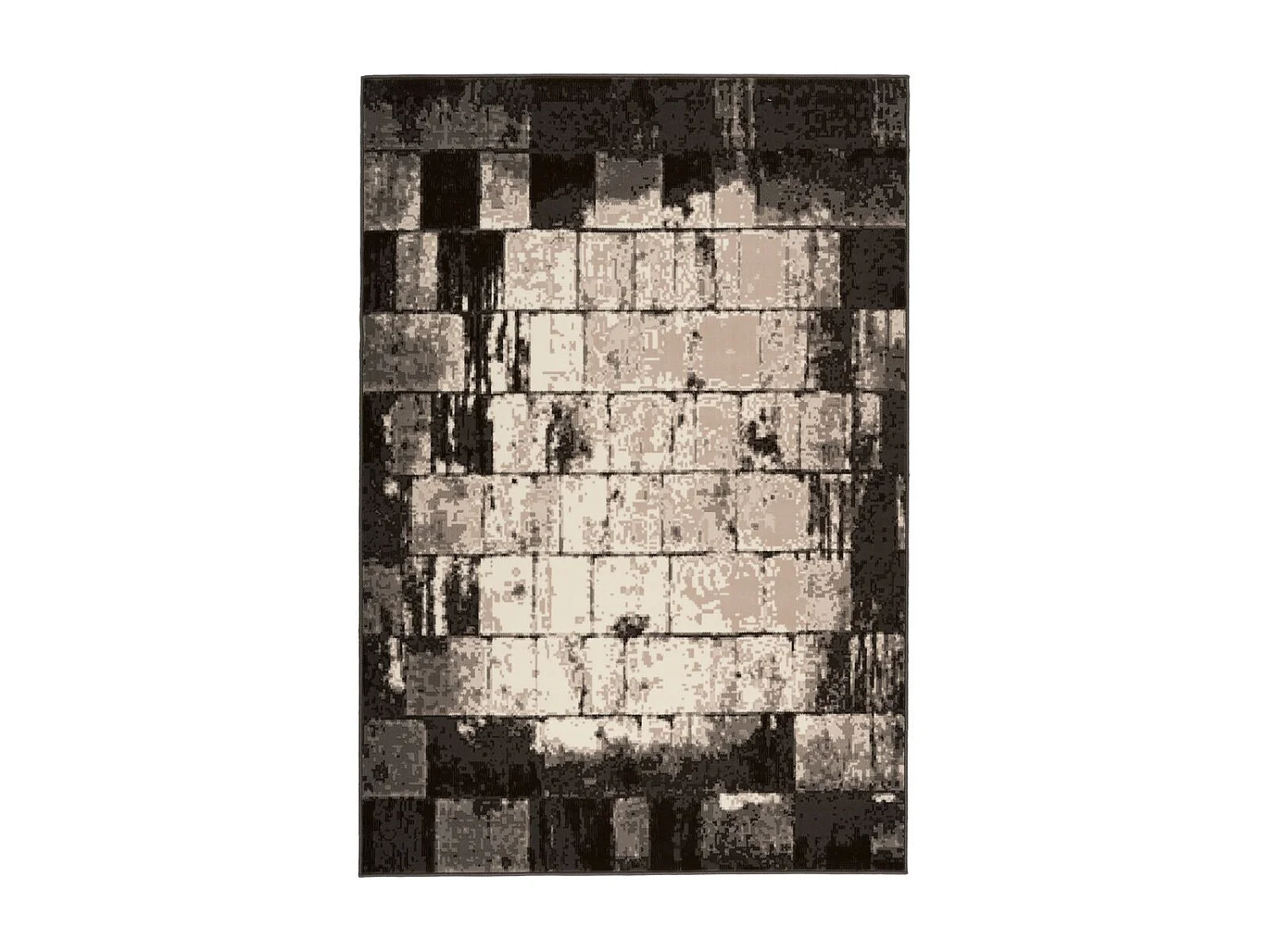 Tapis Vintage à Poils Courts "Esperanto III" Marron 120 x 170 cm