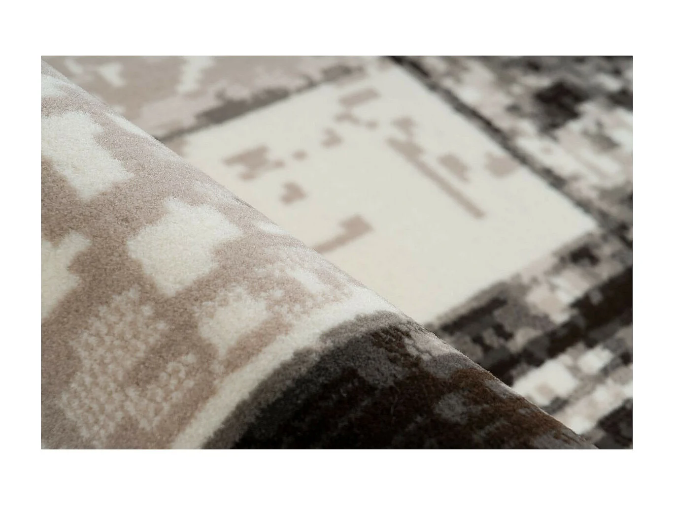 Tapis Vintage à Poils Courts "Esperanto III" Marron 120 x 170 cm