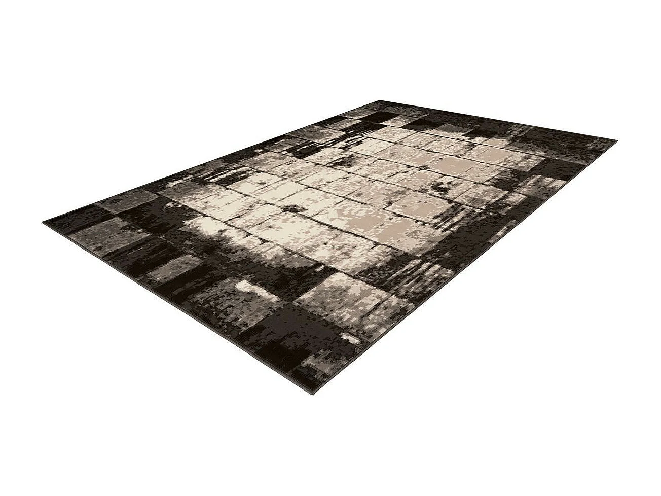 Tapis Vintage à Poils Courts "Esperanto III" Marron 120 x 170 cm