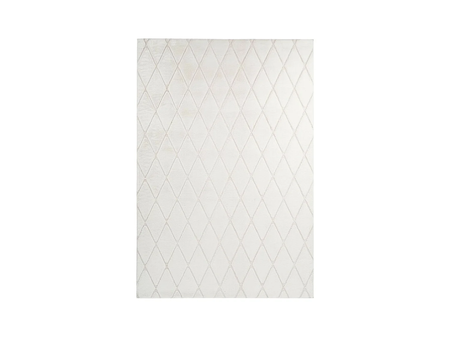 Tapis Shaggy Géométrique "Vivica" Blanc & Crème 160 x 230 cm