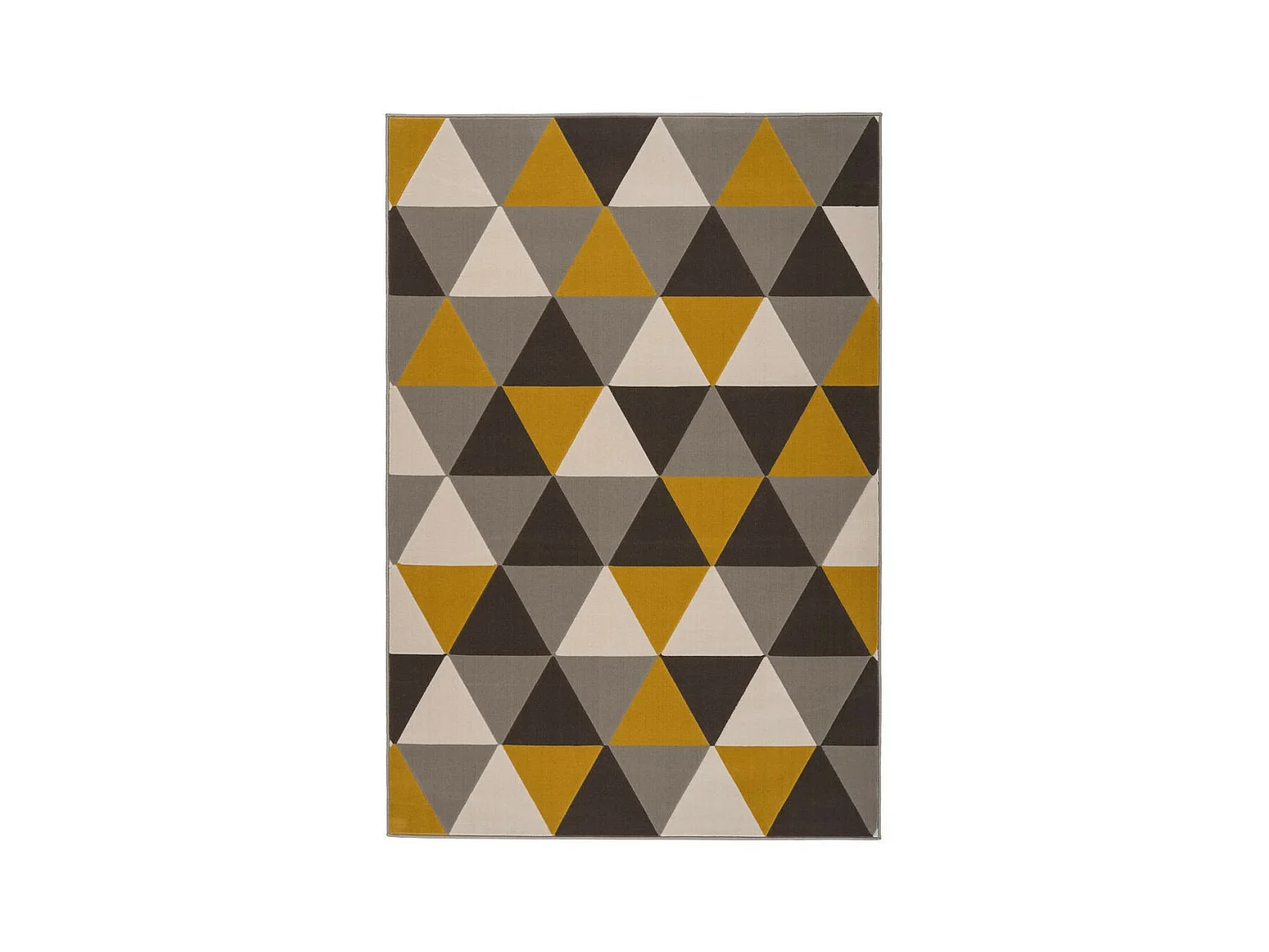 Tapis Géométrique à Poils Courts "Now II" Or 80 x 150 cm