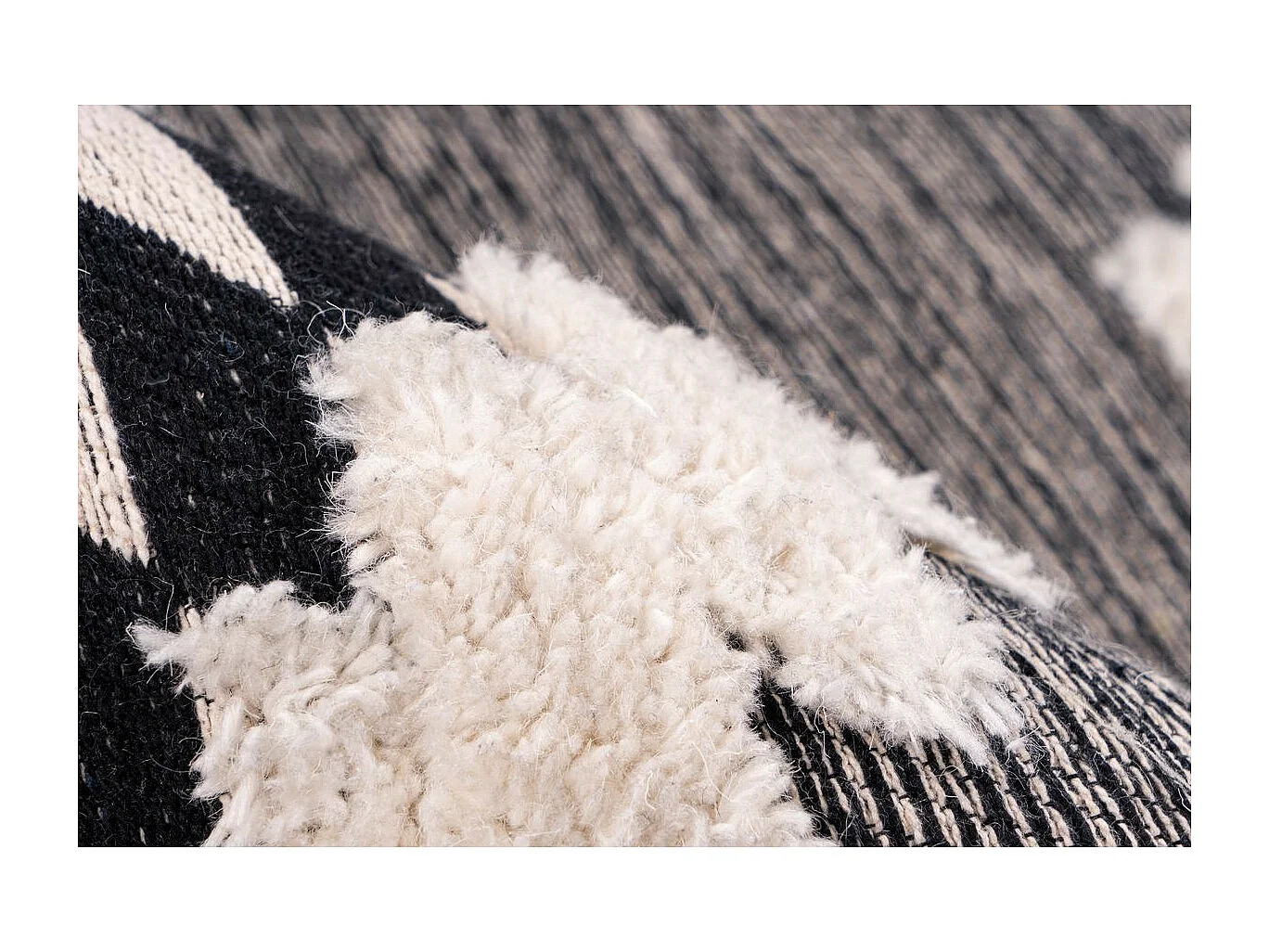 Tapis Ethnique à Poils Courts "Ethnie" Gris 120 x 170 cm