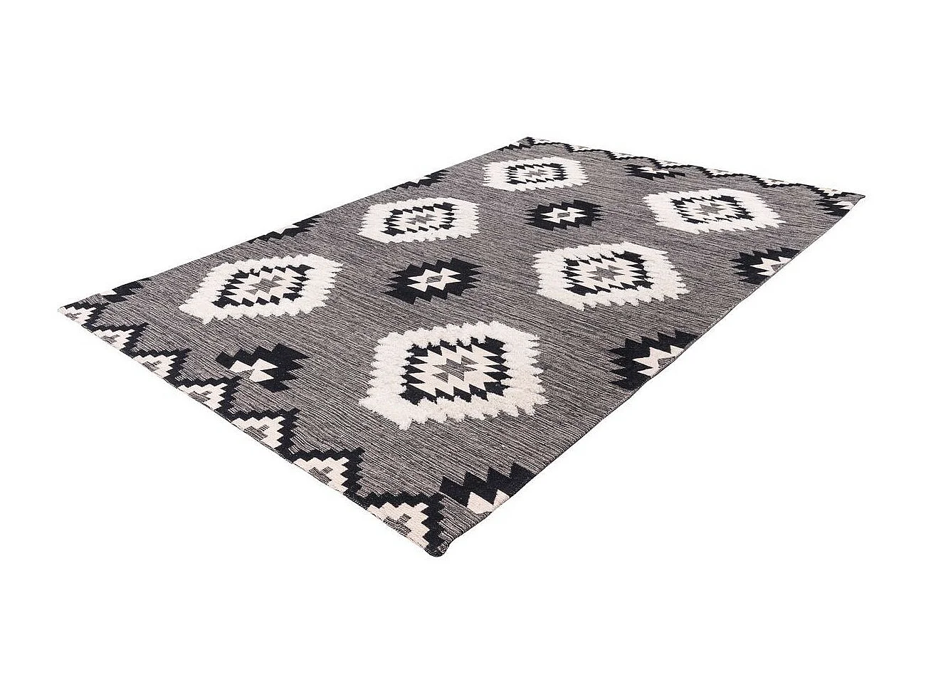 Tapis Ethnique à Poils Courts "Ethnie" Gris 120 x 170 cm