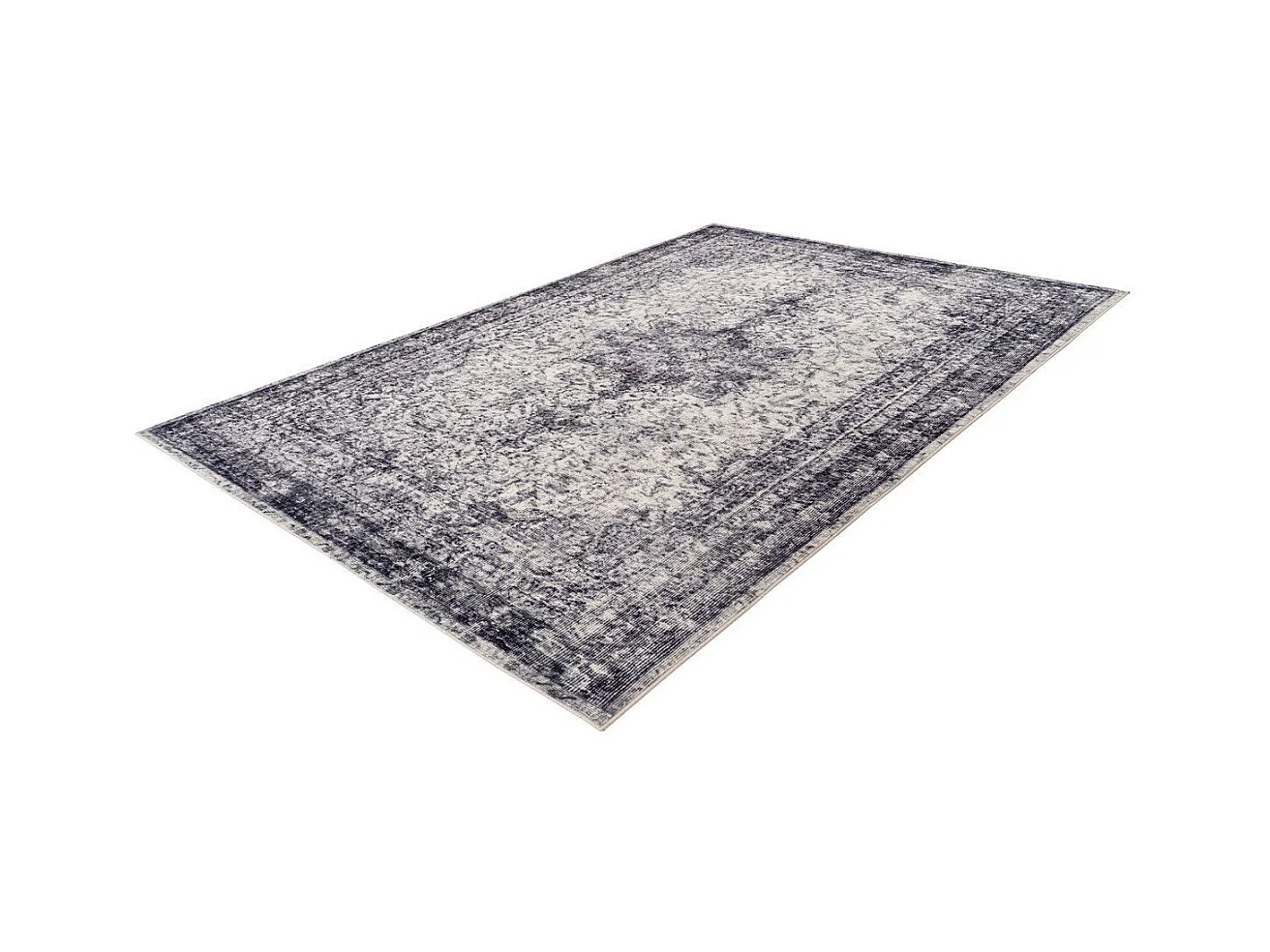 Tapis Rétro Tissé à la Main "Piedmont" Gris 120 x 170 cm