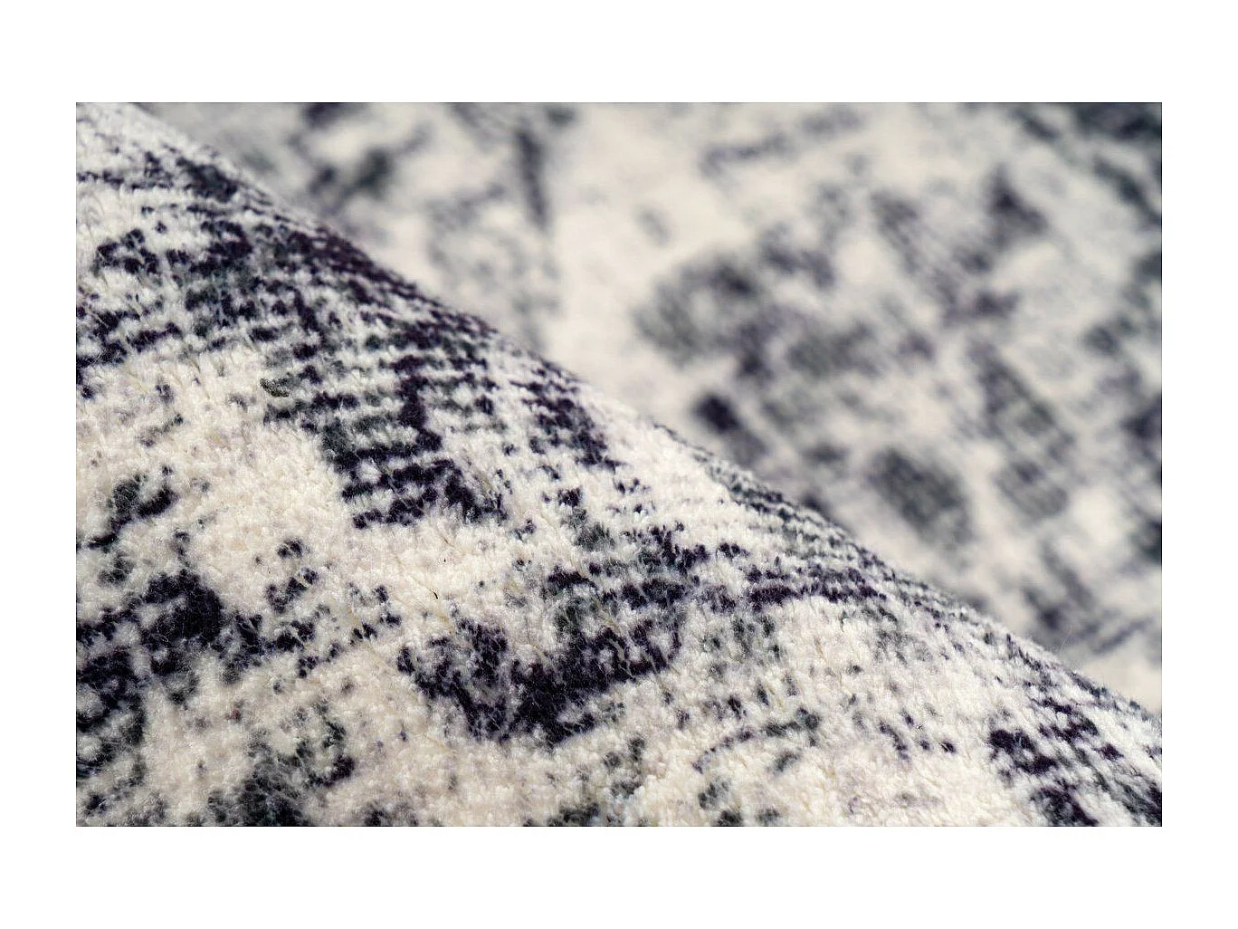 Tapis Rétro Tissé à la Main "Piedmont" Gris 120 x 170 cm