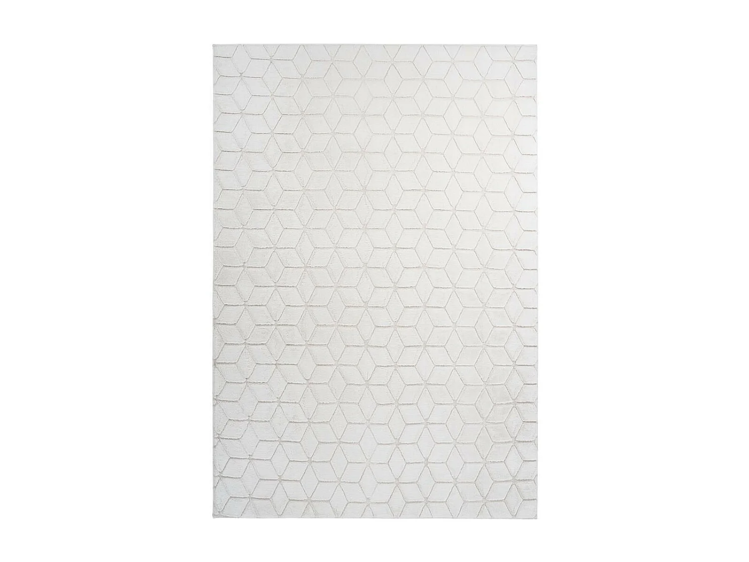 Tapis Shaggy Effet 3D "Vivica" Blanc & Crème 120 x 160 cm