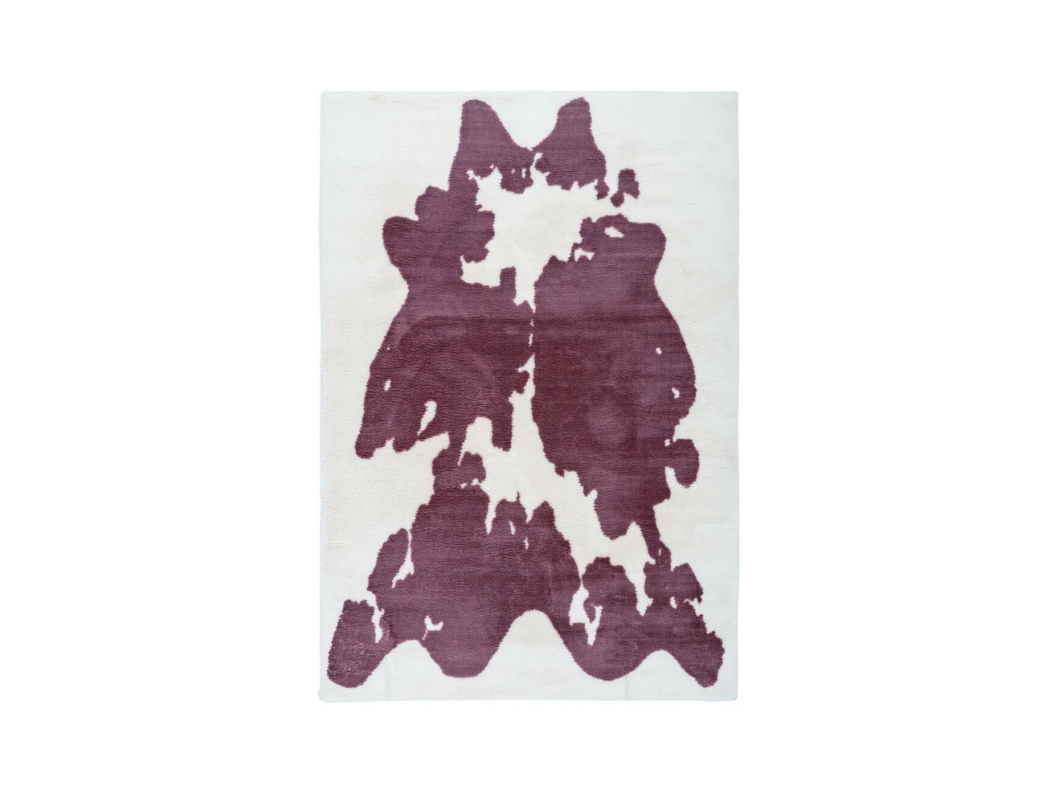 Tapis Imitation Fourrure "Rabbit" Violet & Blanc 160 x 230 cm