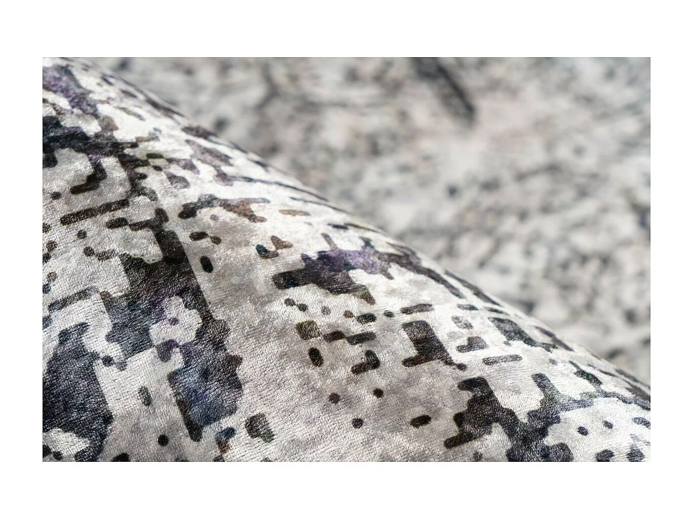 Tapis Vintage à Poils Plats "Rhodin" Gris 160 x 230 cm