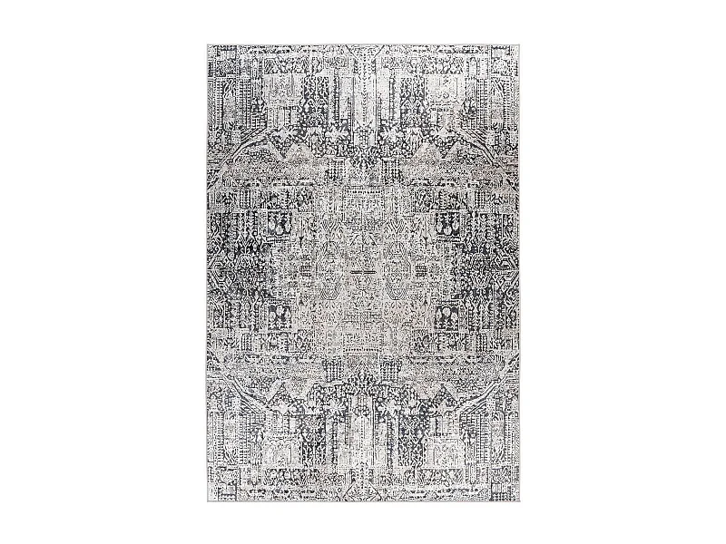 Tapis Vintage à Poils Plats "Rhodin" Gris 160 x 230 cm