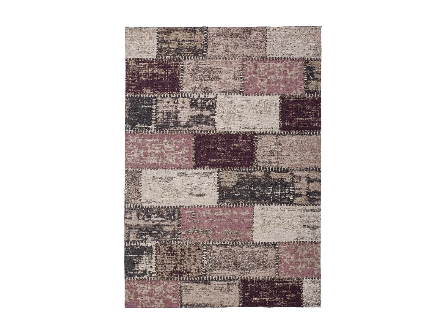 Tapis Patchwork Fait Main "Ballerina" Lila 80 x 150 cm