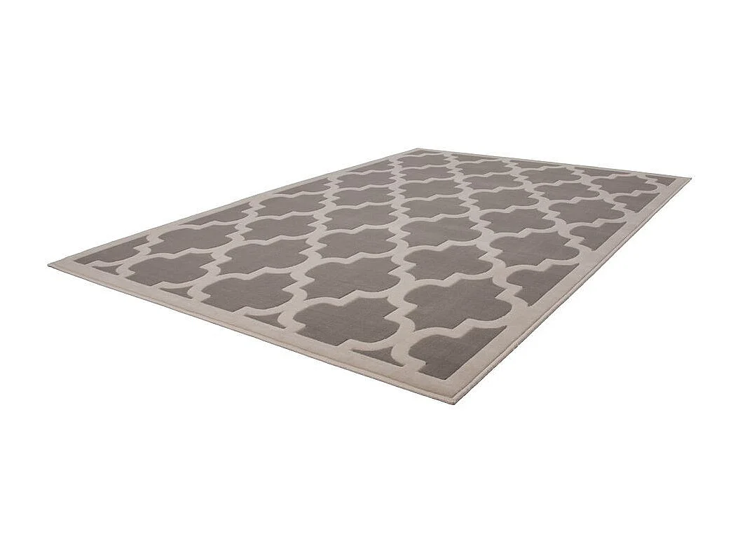 Tapis Vintage à Poils Courts "Manolya" Taupe 80 x 150 cm