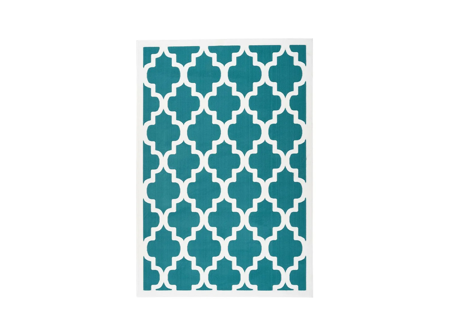 Tapis Vintage à Poils Courts "Manolya" Turquoise 120 x 170 cm