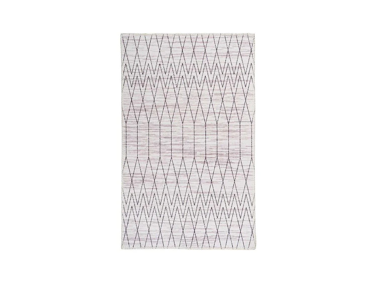 Tapis Tissé Imprimé à Poils Plats "Maya III" Gris 200 x 290 cm