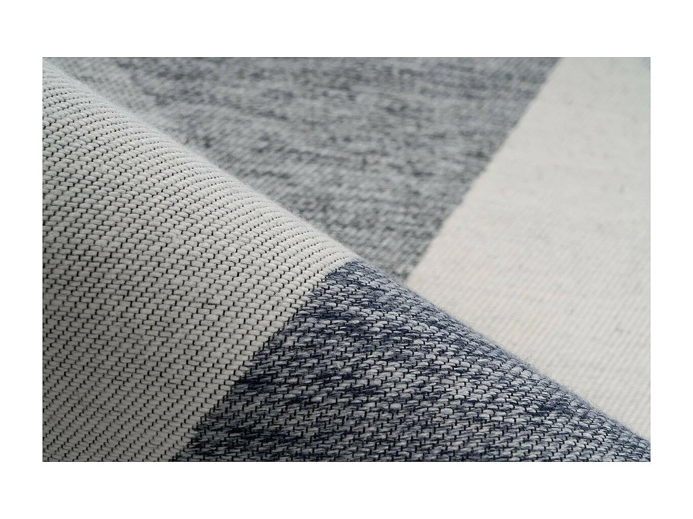 Tapis d'Extérieur Géométrique "Yoga" Gris & Crème 120 x 170 cm