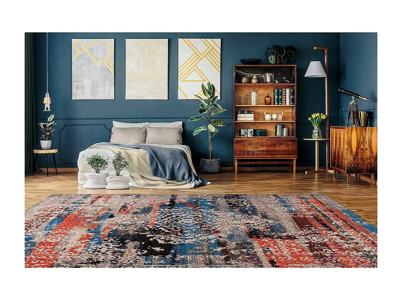 Tapis Tissé Vintage Oriental "Charme III" Multicolore 80 x 150 cm