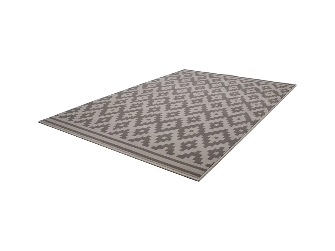 Tapis Géométrique à Poils Courts "Now III" Taupe 120 x 170 cm