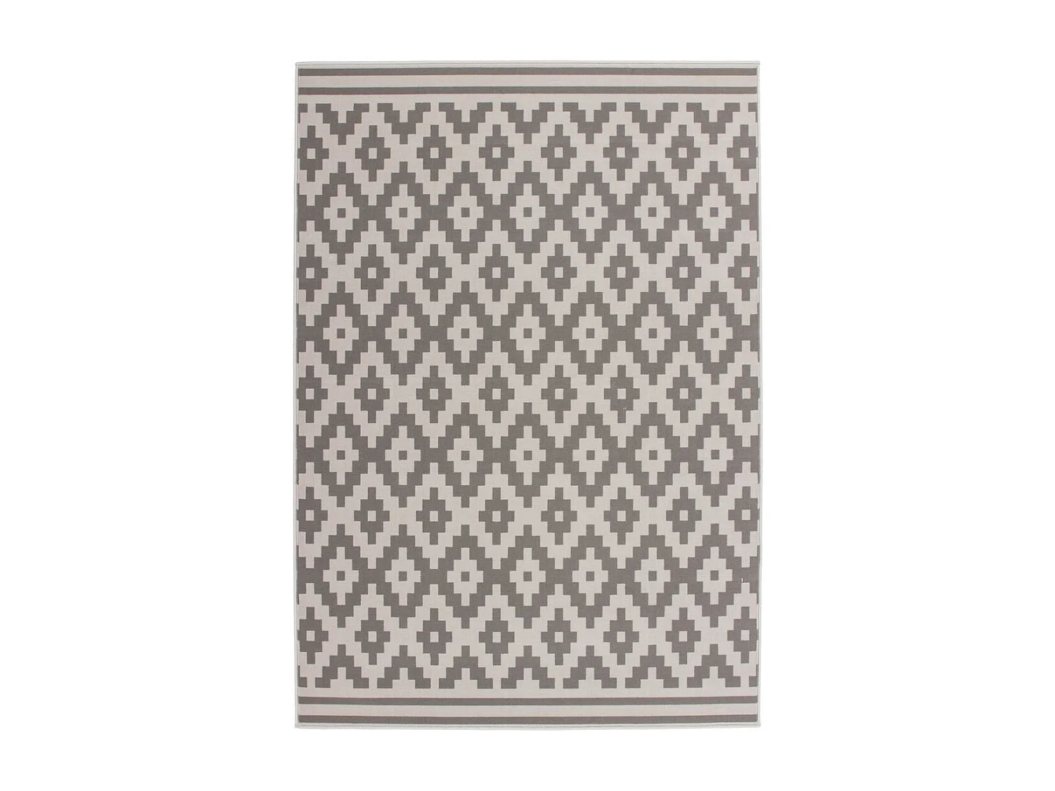 Tapis Géométrique à Poils Courts "Now III" Taupe 120 x 170 cm