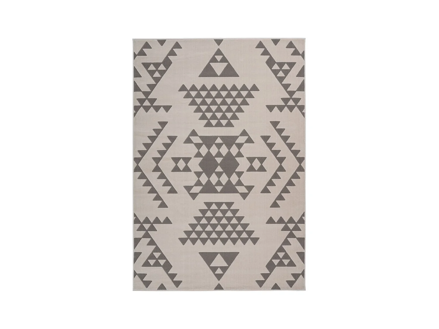Tapis Ethnique à Poils Courts "Esperanto VI" Taupe 120 x 170 cm
