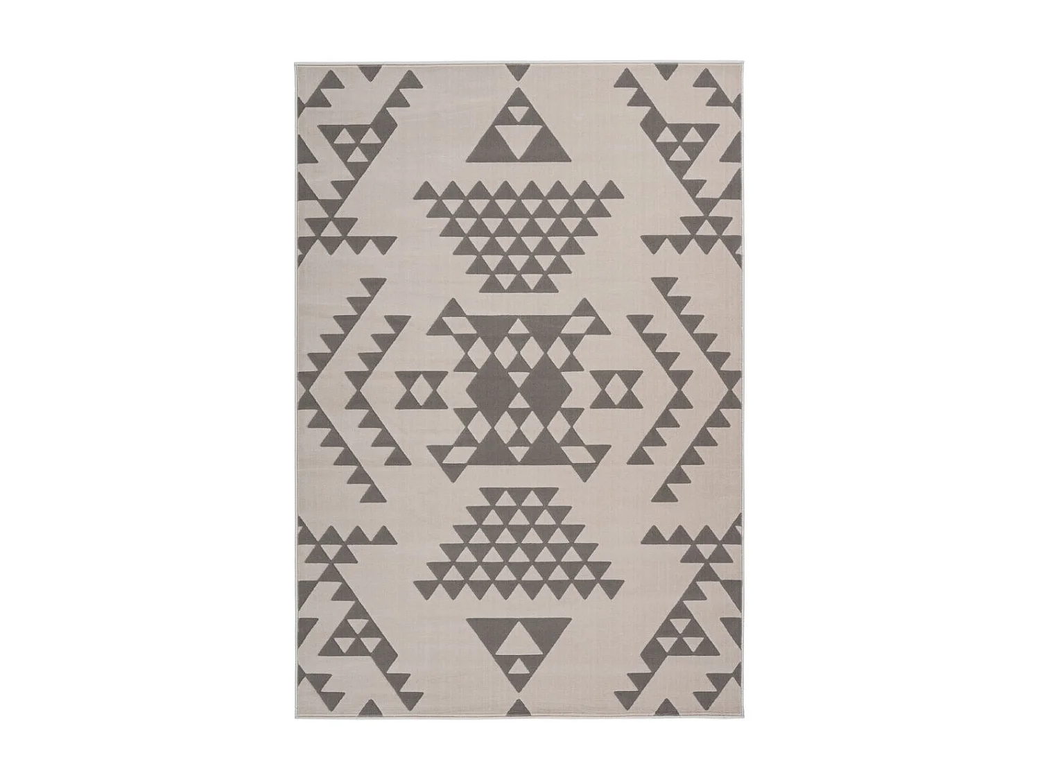 Tapis Ethnique à Poils Courts "Esperanto VI" Taupe 120 x 170 cm