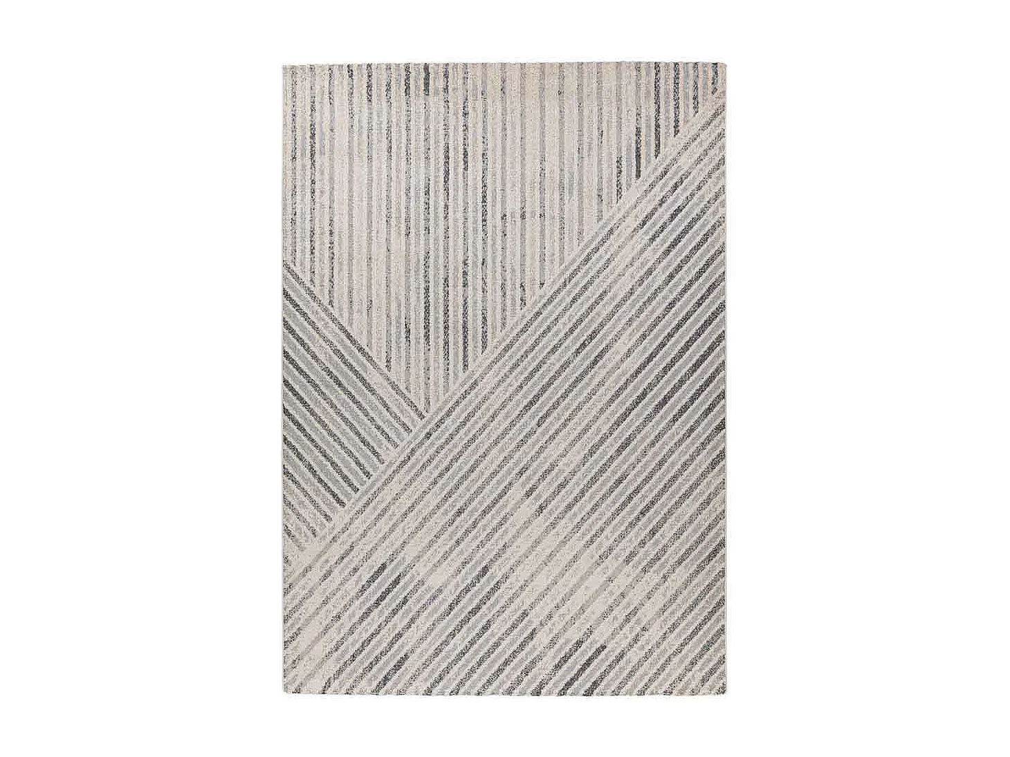 Tapis Tissé Graphique "Rhombus" Beige & Gris 80 x 150 cm