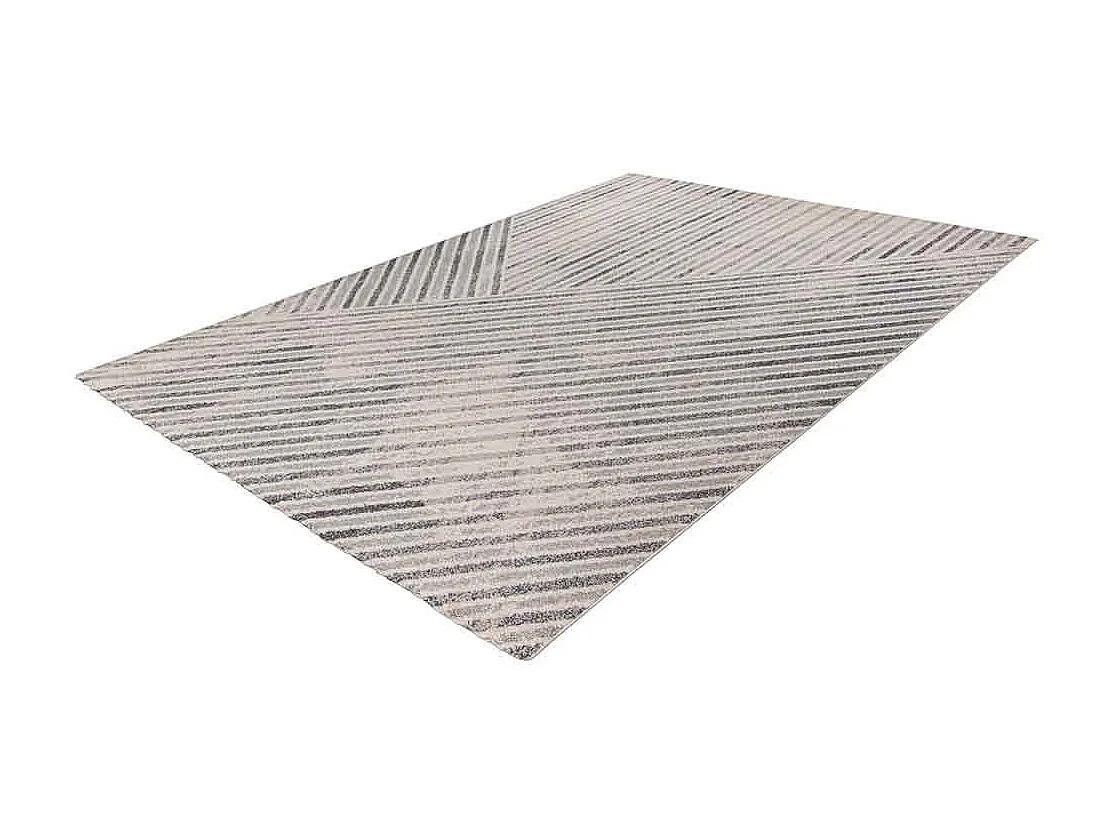 Tapis Tissé Graphique "Rhombus" Beige & Gris 80 x 150 cm