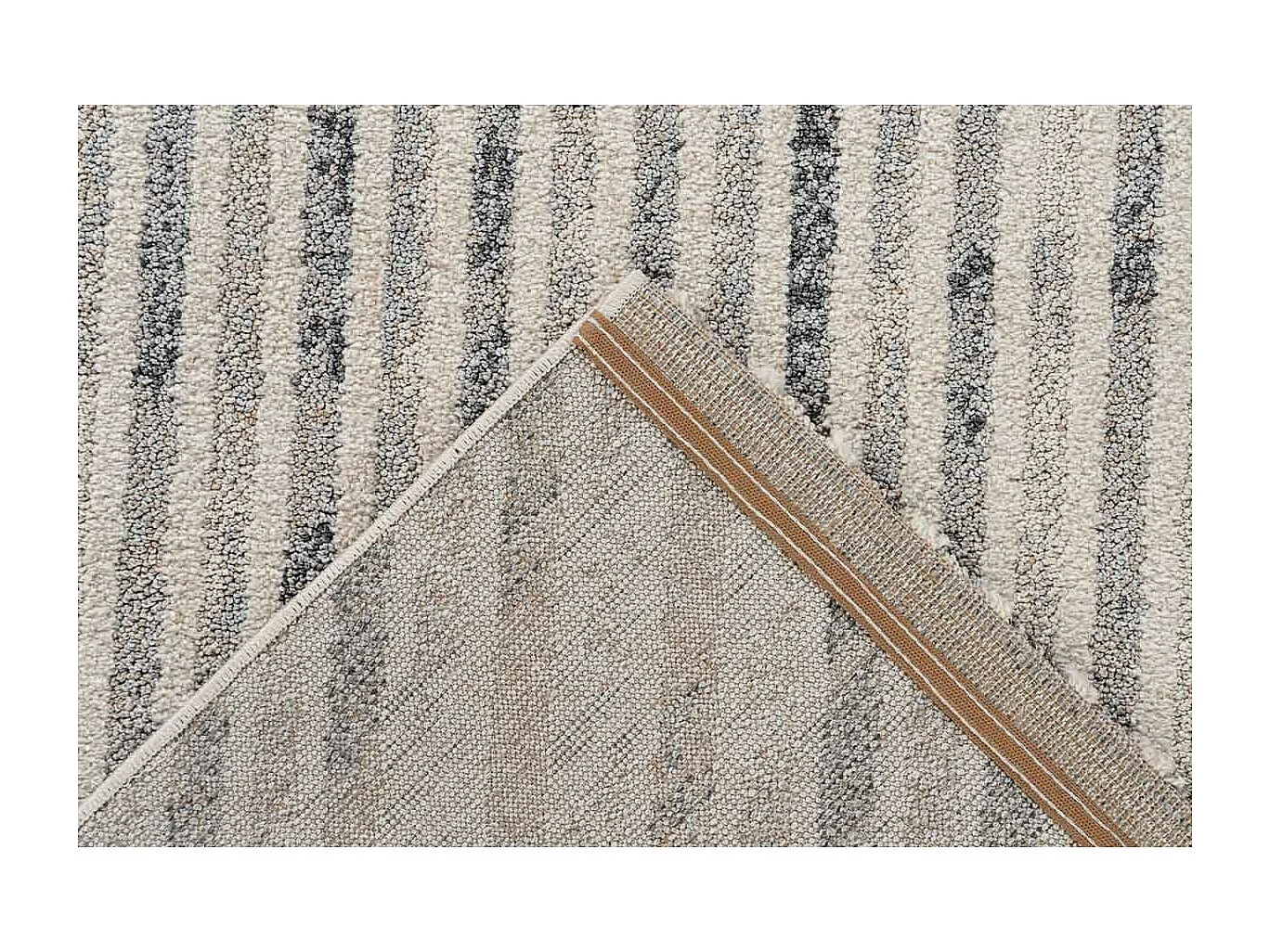 Tapis Tissé Graphique "Rhombus" Beige & Gris 80 x 150 cm
