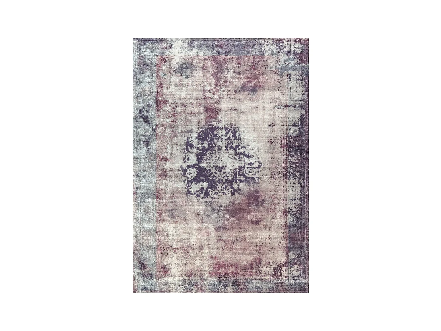 Tapis Rétro à Poils Courts "Vintage" Anthracite 140 x 200 cm
