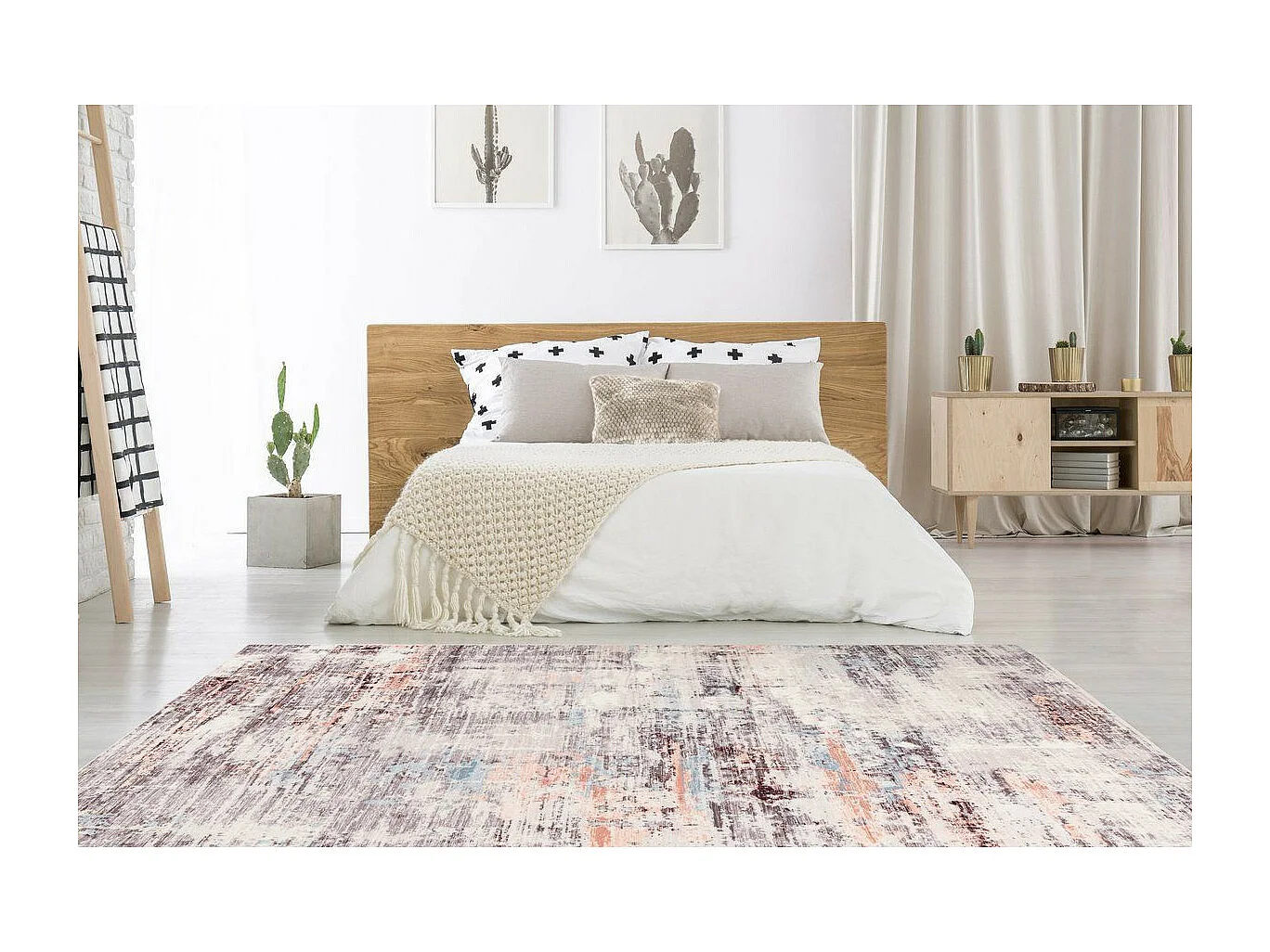 Tapis Rétro Imprimé "Piedmont" Multicolore 80 x 150 cm