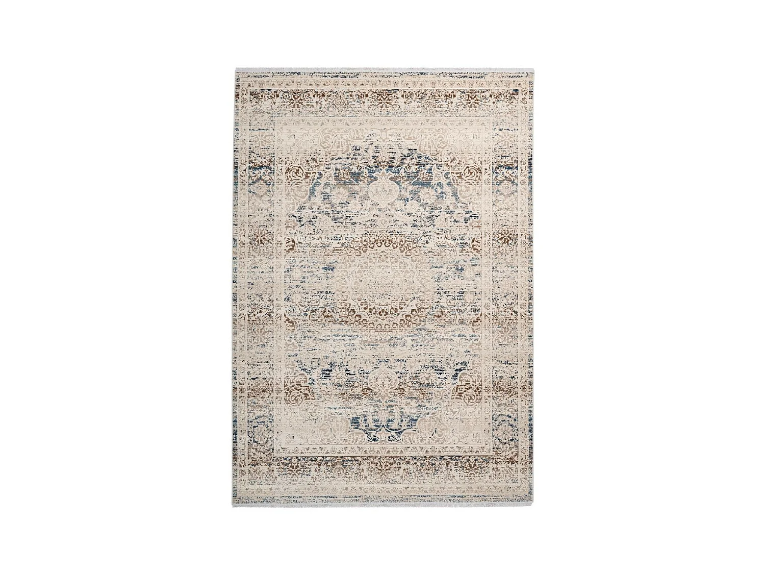 Tapis Oriental Effet Usé "Anouk" Crème 160 x 230 cm