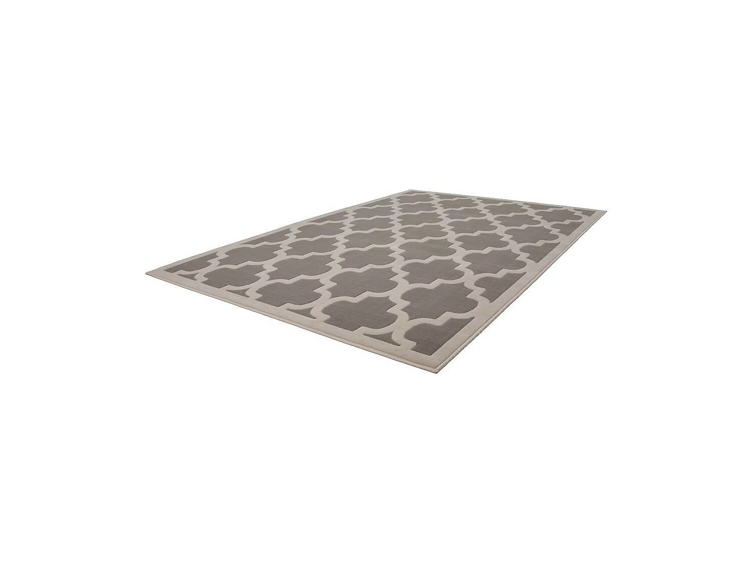 Tapis Vintage à Poils Courts "Manolya" Taupe 120 x 170 cm