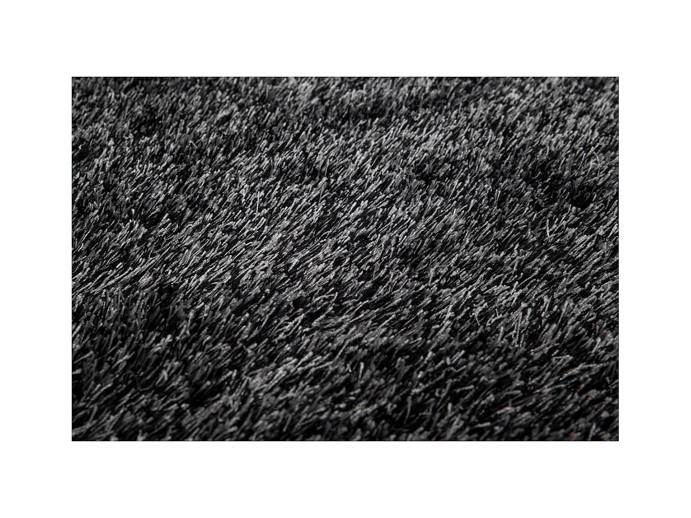 Tapis Shaggy Fait Main "Diamond" Anthracite 120 x 170 cm
