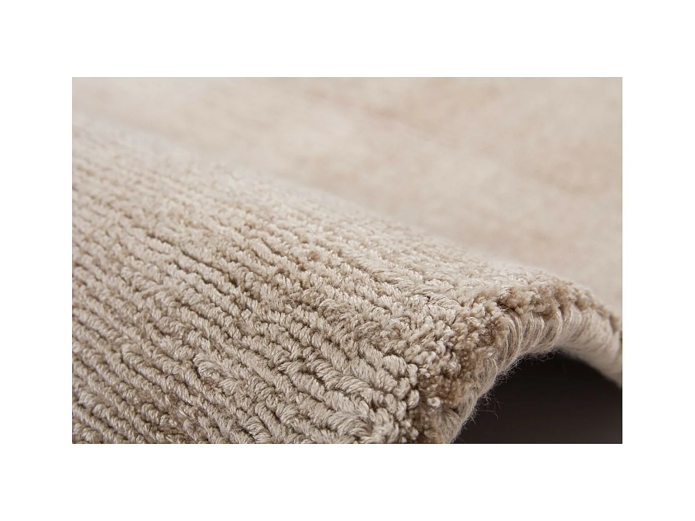 Tapis à Poils Courts Fait Main "Luxury I" Ivoire 120 x 170 cm