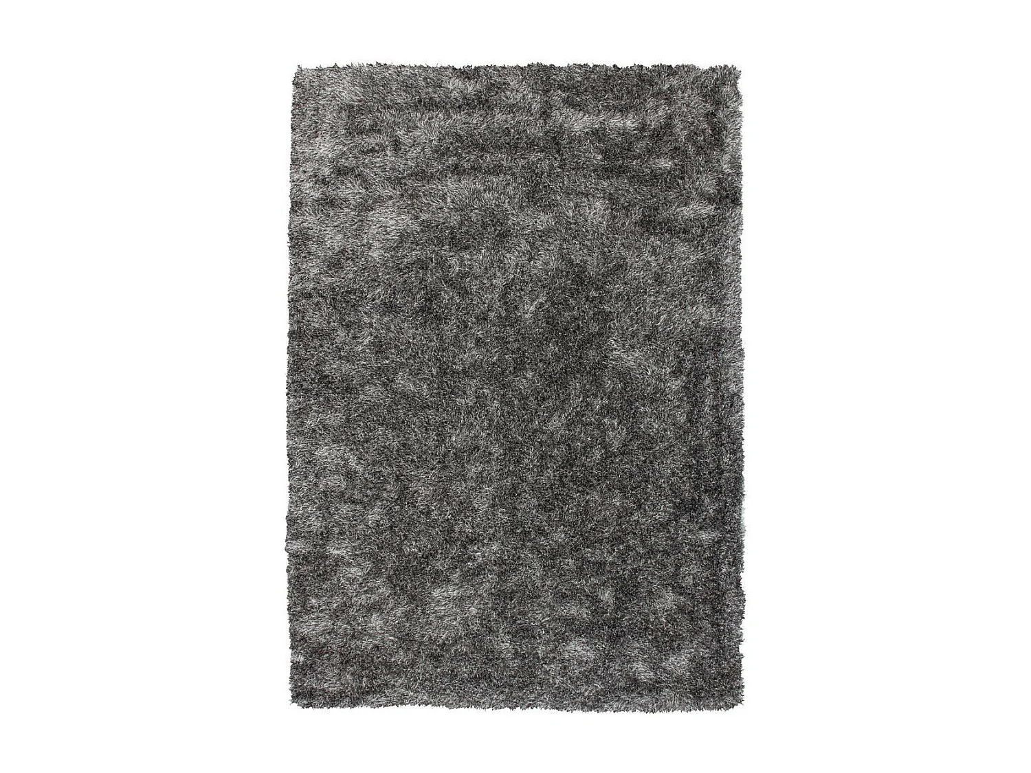 Tapis Shaggy Fait Main "Diamond" Gris Blanc 80 x 150 cm