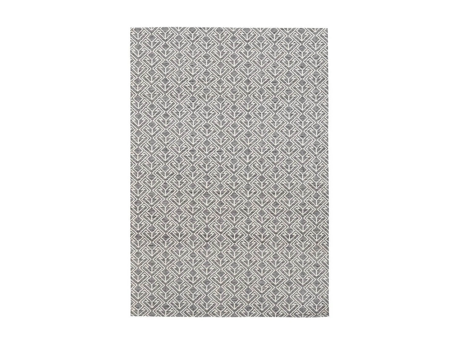 Tapis d'Extérieur Ethnique "Yoga" Gris & Crème 120 x 170 cm