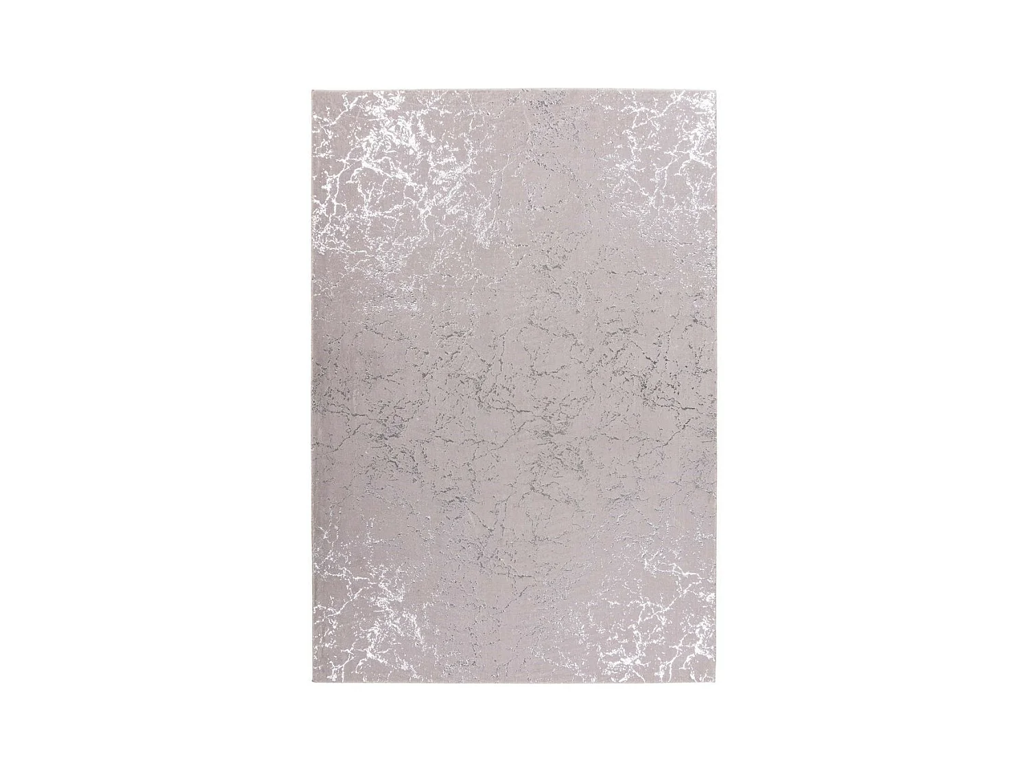 Tapis Marbré à Poils Longs "Bijou" Taupe & Argent 160 x 230 cm