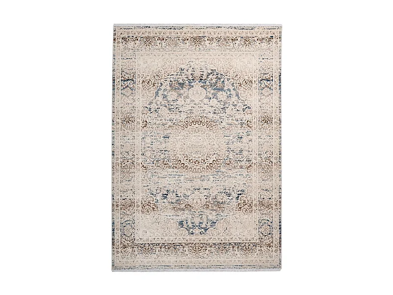 Tapis Oriental Effet Usé "Anouk" Crème 120 x 170 cm