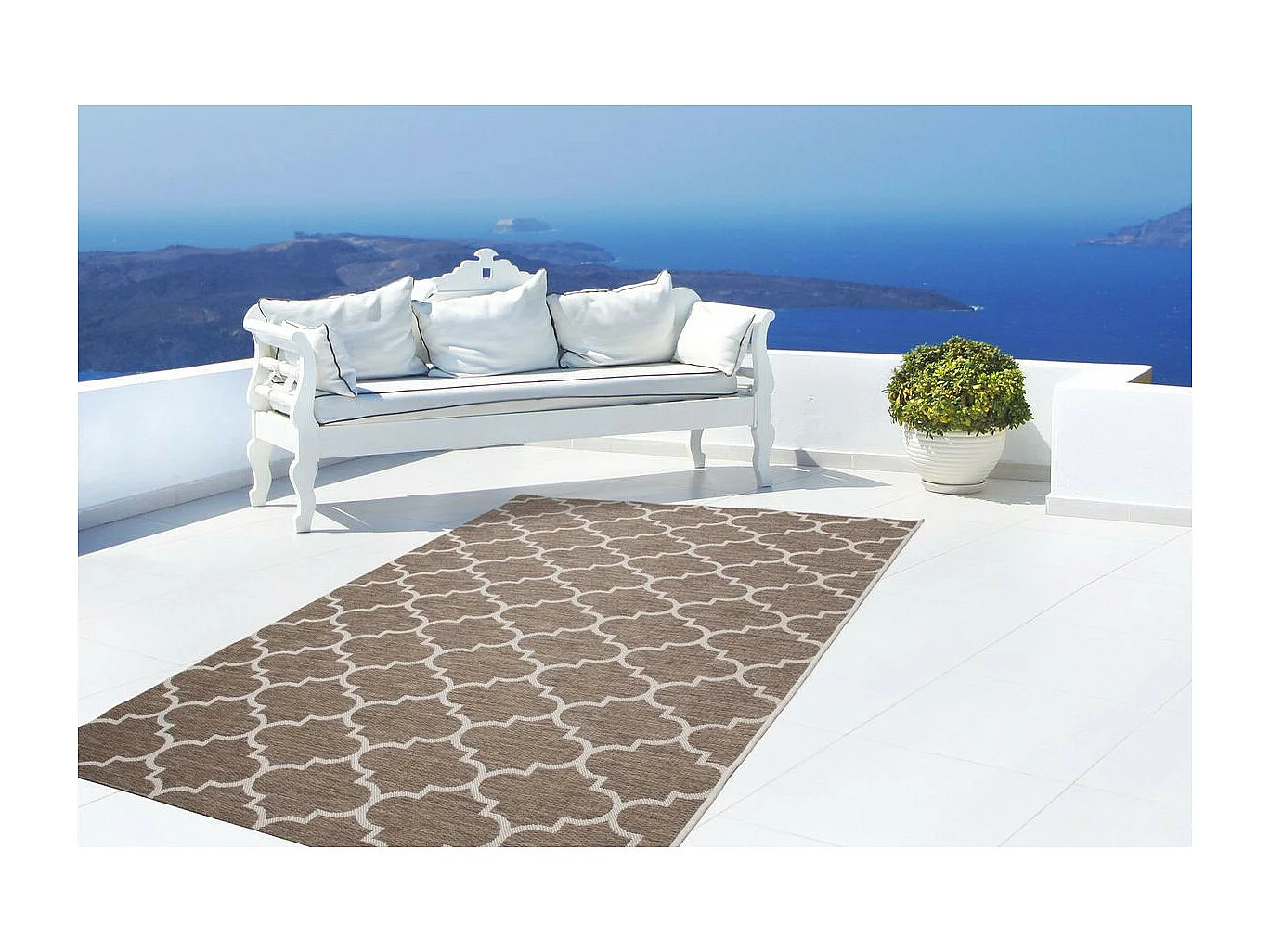 Tapis Tissé à Poils Courts "Batu" Beige 80 x 150 cm