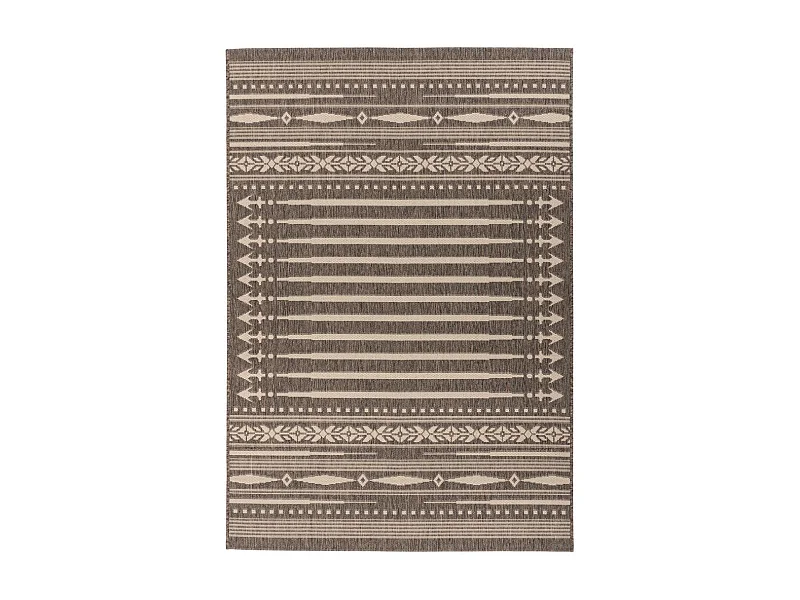 Tapis Imprimé à Poils Plats "Splash" Marron 80 x 150 cm