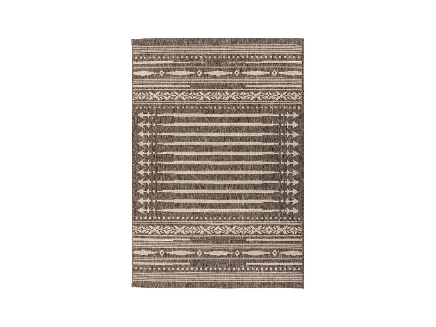 Tapis Imprimé à Poils Plats "Splash" Marron 80 x 150 cm