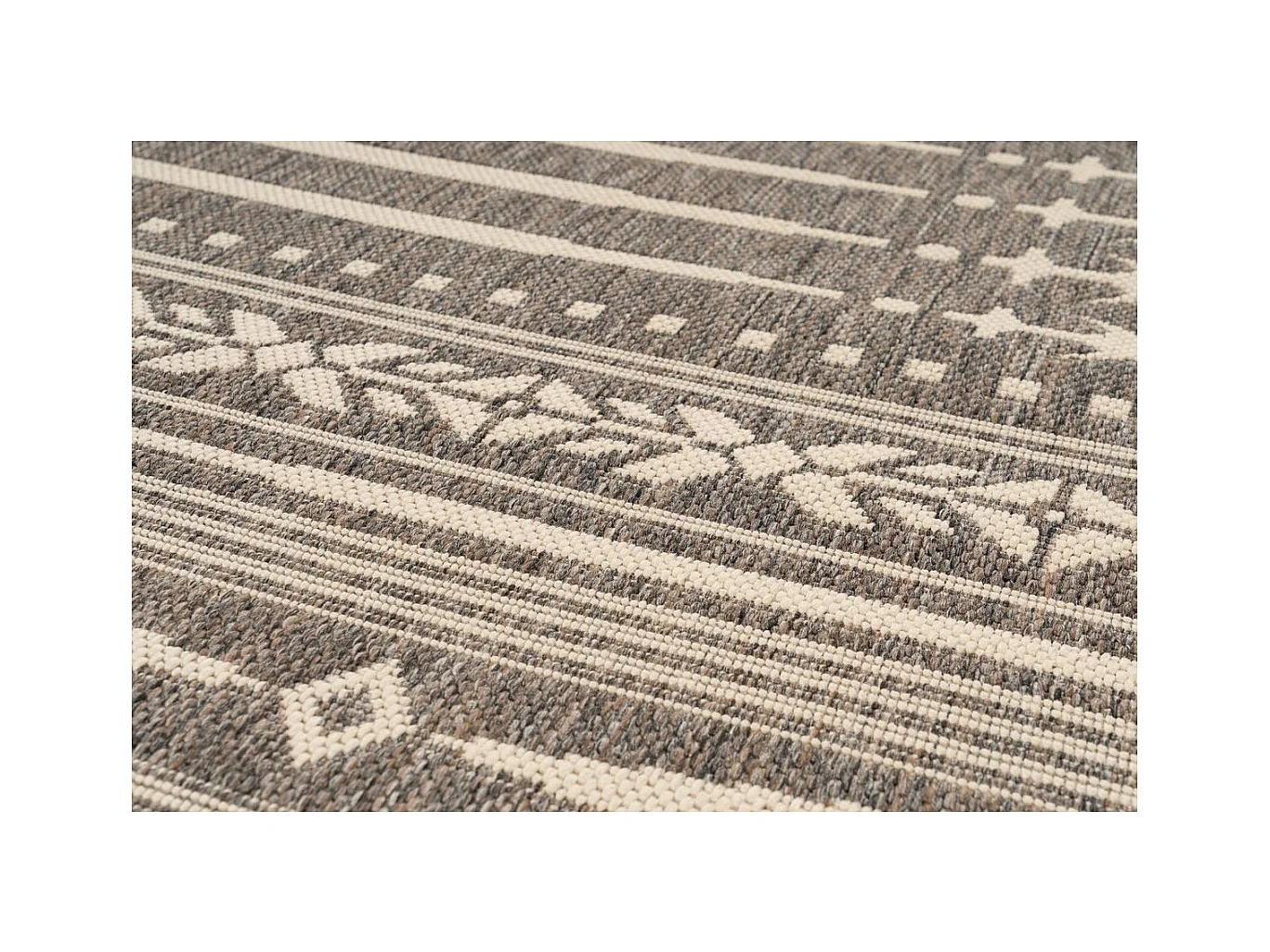 Tapis Imprimé à Poils Plats "Splash" Marron 80 x 150 cm